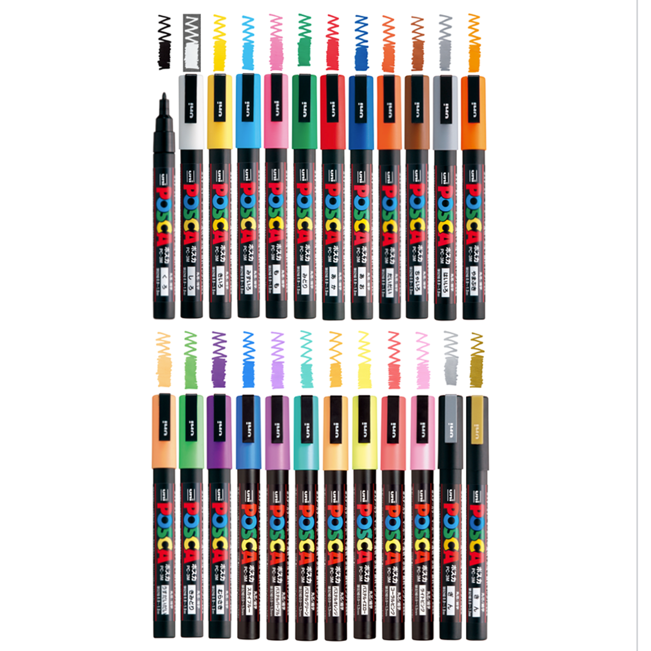 Posca Fine Point Set PC-3M Paint Pen Marker Set 24colors